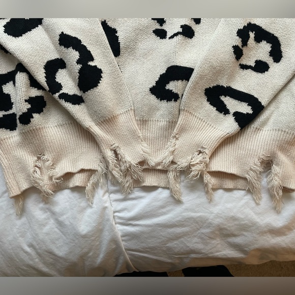 Distressed Cheetah Sweater - Picture 2 of 7